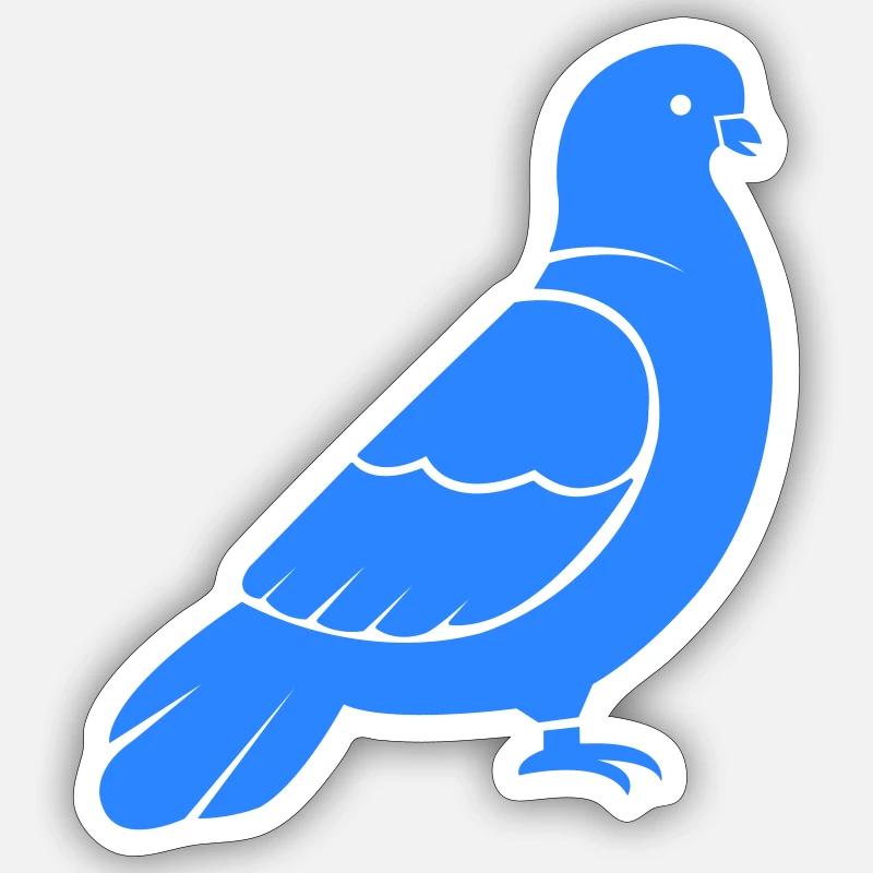 taube - Sticker Größe S (10 x 10 cm) - Mattweiß