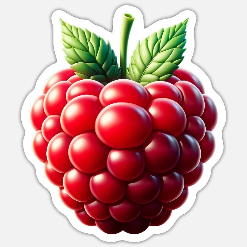 Raspberry - Sticker size S (10 x 10 cm) - white matte