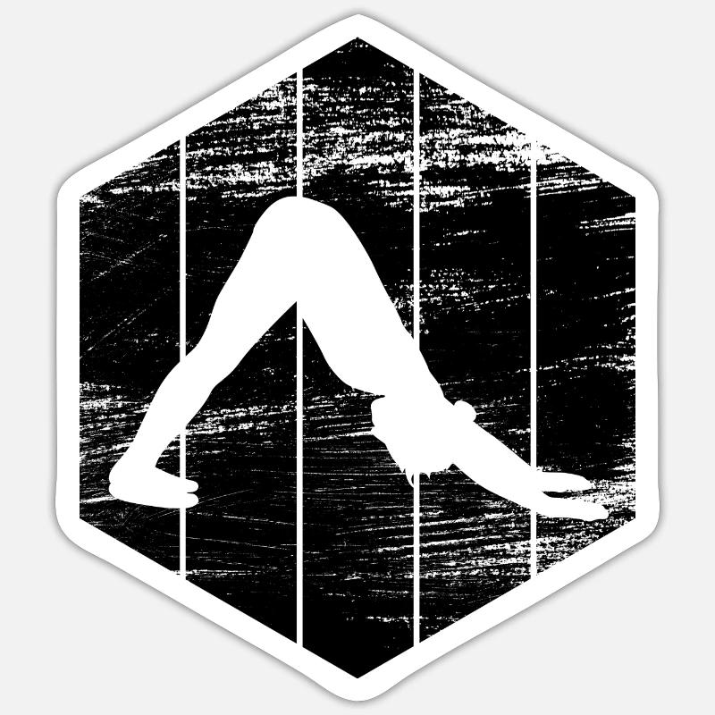 Yogini - Sticker Größe S (10 x 10 cm) - Mattweiß