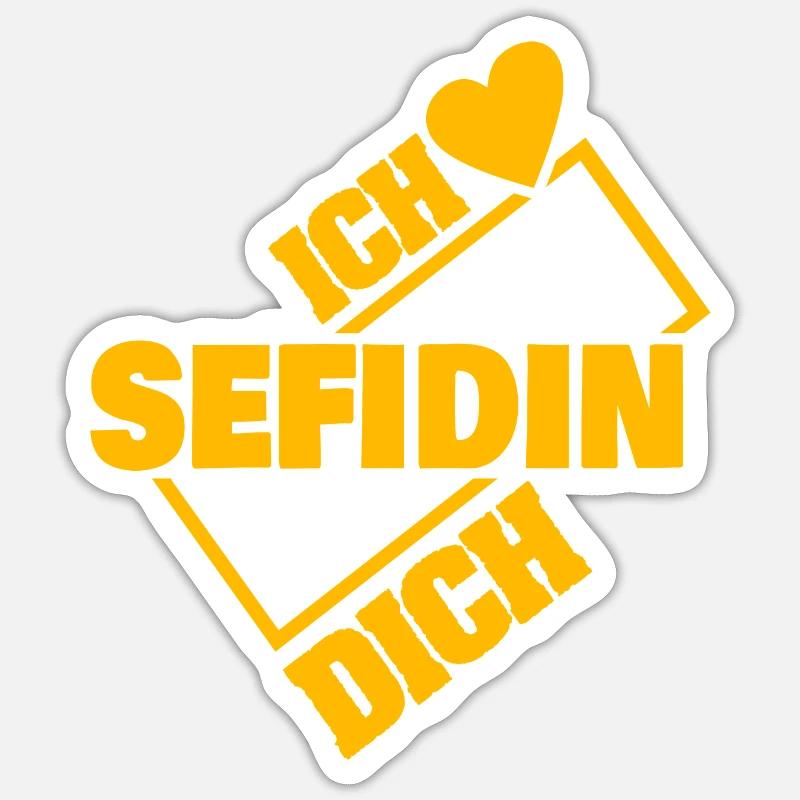 Couple Sefidin - Sticker taille S (10 x 10 cm) - blanc mat