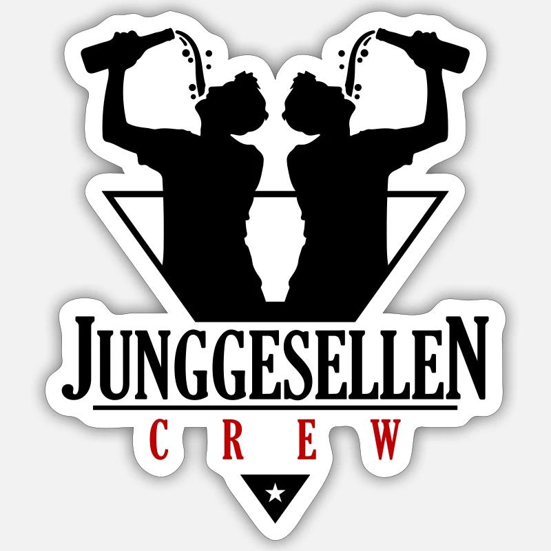 Junggesellen Crew Jga Drinking Sticker Größe S (10 x 10 cm)