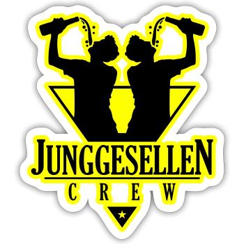 Junggesellen Crew Jga Drinking - Sticker Größe S (10 x 10 cm) - Mattweiß - Vorne