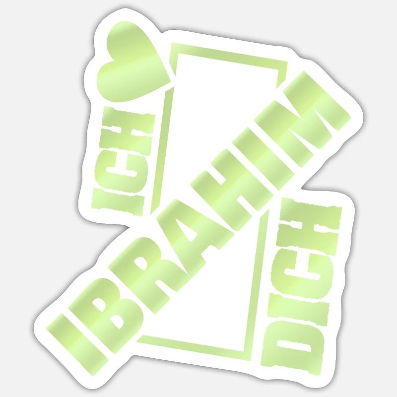 Couple Ibrahim - Sticker taille S (10 x 10 cm) - blanc mat