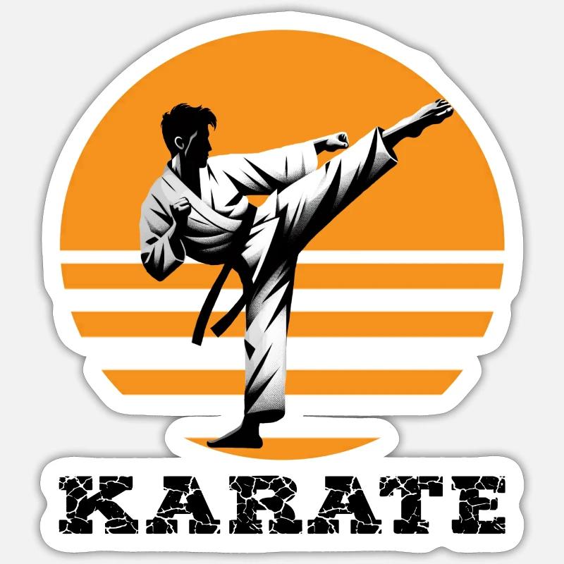 Karate - Sticker size S (10 x 10 cm) - white matte