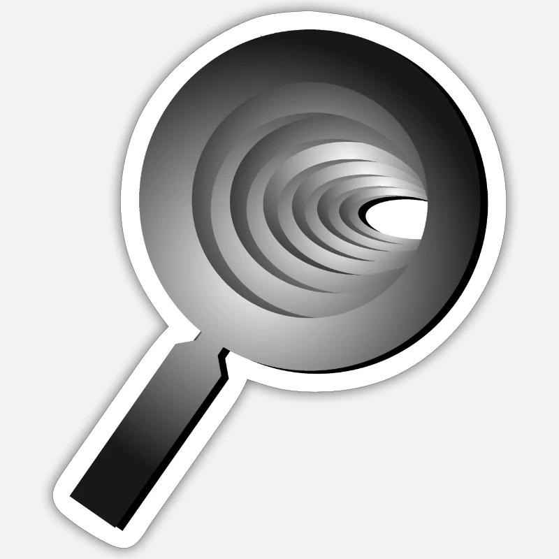 Loupe 3D - Loupe - Sticker taille S (10 x 10 cm) - blanc mat