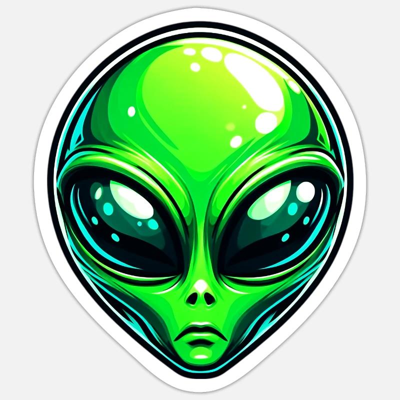 Martian Extraterrestrial Alien Sticker size S (10 x 10 cm)