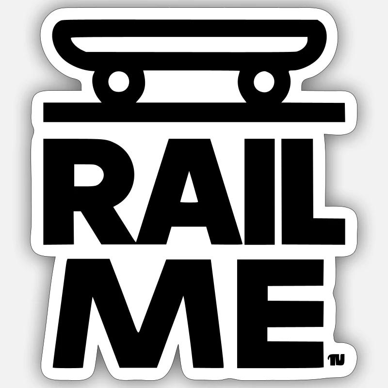 Rail - skateboard Sticker size S (10 x 10 cm)