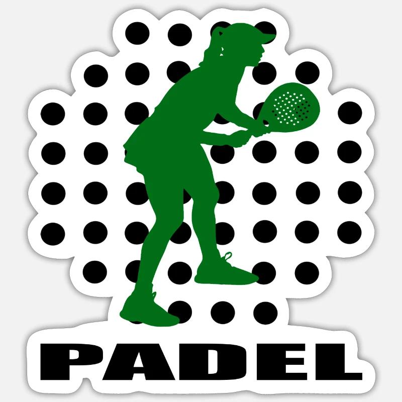 Padel - Sticker Größe S (10 x 10 cm) - Mattweiß