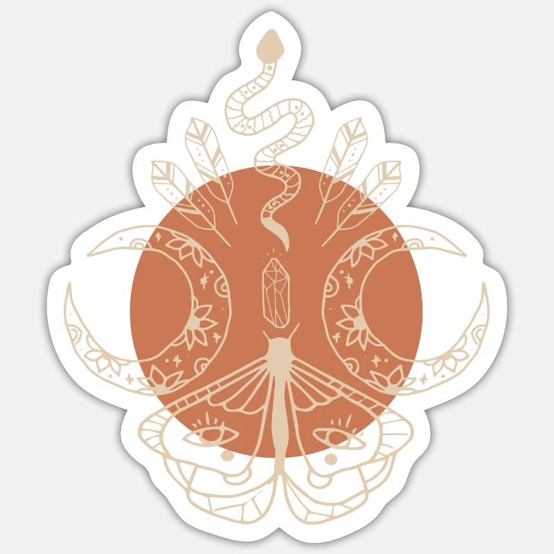 ARCANE MOON ALCHIMIE - Sticker taille S (10 x 10 cm) - blanc mat