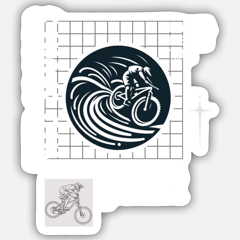 VTT Descente Sticker taille S (10 x 10 cm)