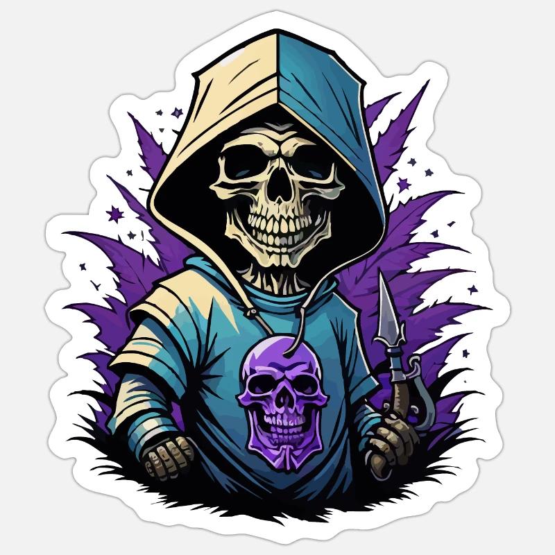 La mort dans le quartier Sticker taille S (10 x 10 cm)