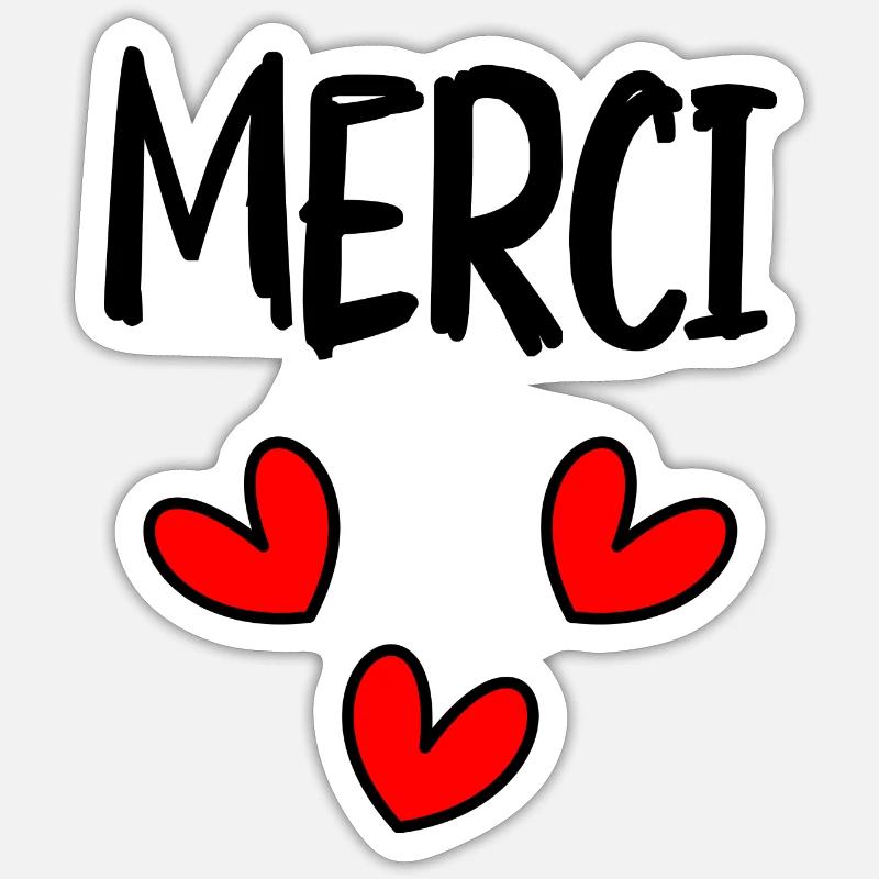 MERCI. MAÎTRESSE. MAÎTRE. MERCI MAÎTRESSE - Sticker taille S (10 x 10 cm) - blanc mat