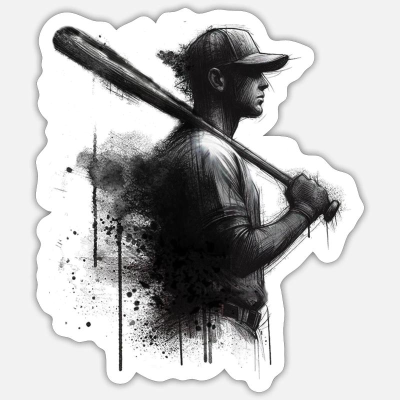 Baseball - Sticker size S (10 x 10 cm) - white matte