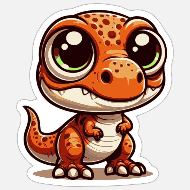 T-rex - Sticker taille S (10 x 10 cm) - blanc mat