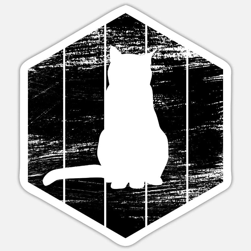 Cat Drawing - Sticker size S (10 x 10 cm) - white matte