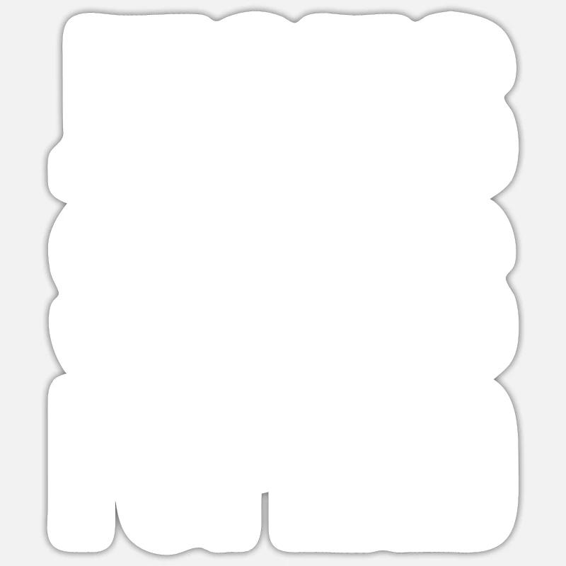 jesus saves i spend - Sticker size S (10 x 10 cm) - white matte
