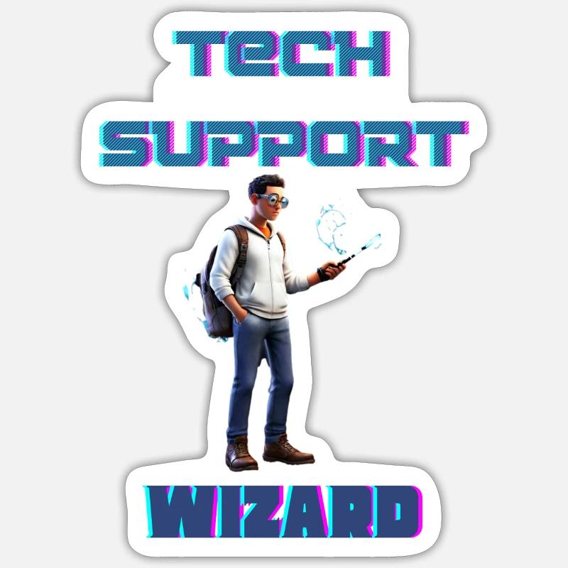Technischer Support-Assistent Sticker Größe S (10 x 10 cm)