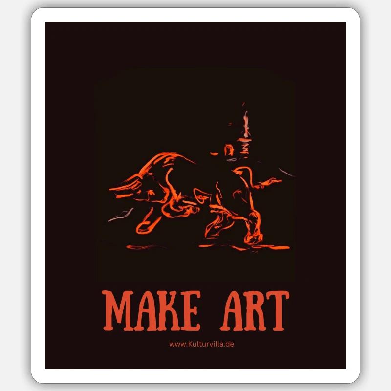 Make Art - Sticker size S (10 x 10 cm) - white matte