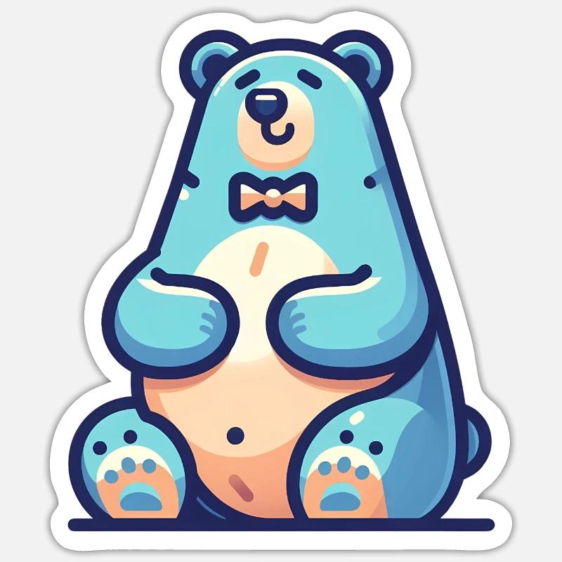 Cool Ice Bear - Sticker size S (10 x 10 cm) - white matte
