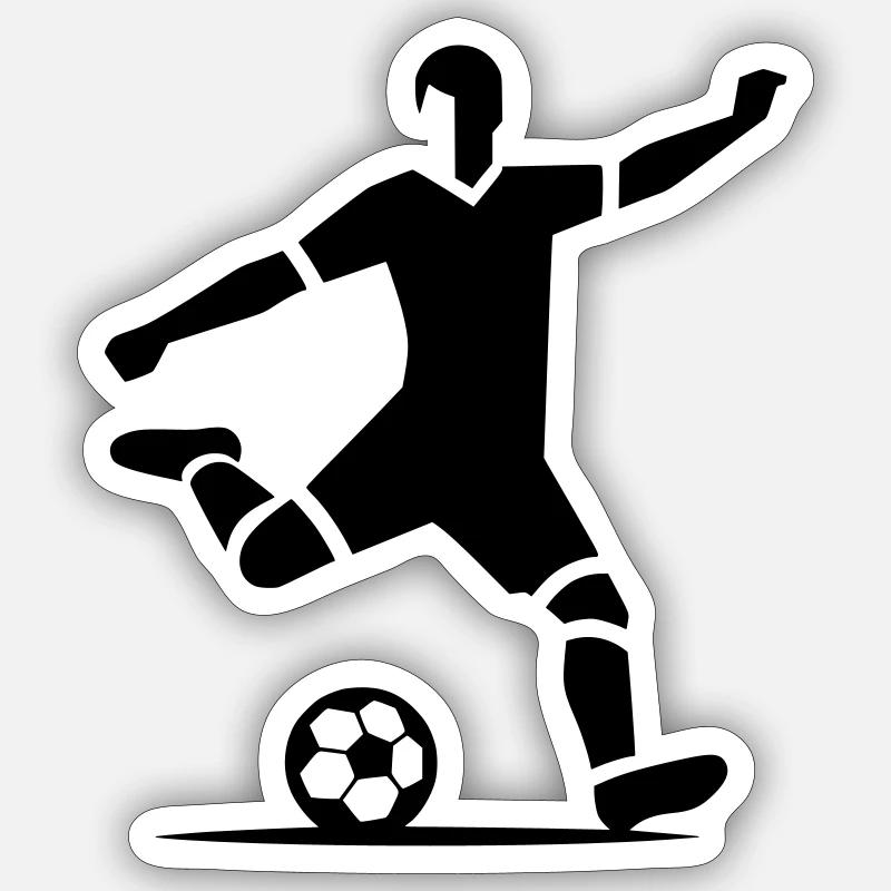Soccer Player Icon Vector - Sticker size S (10 x 10 cm) - white matte