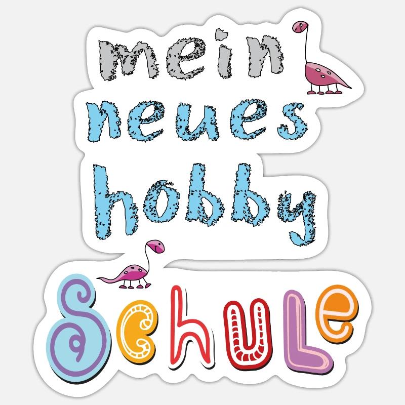 Écolier Enfant - Sticker taille S (10 x 10 cm) - blanc mat