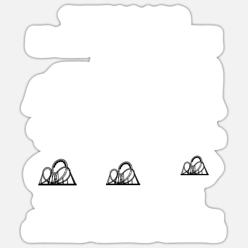 Dinge, die ich in meiner Freizeit mache Achterbahnfahrer - Sticker Größe S (10 x 10 cm) - Mattweiß
