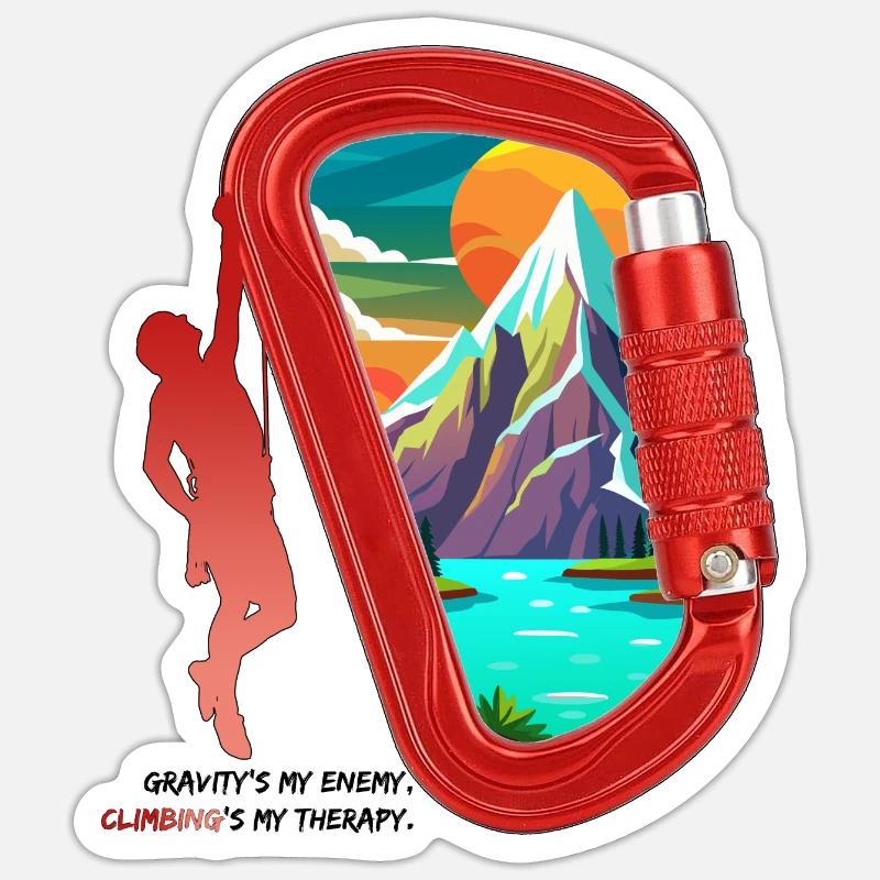 L’ennemi de la gravité - Sticker taille S (10 x 10 cm) - blanc mat