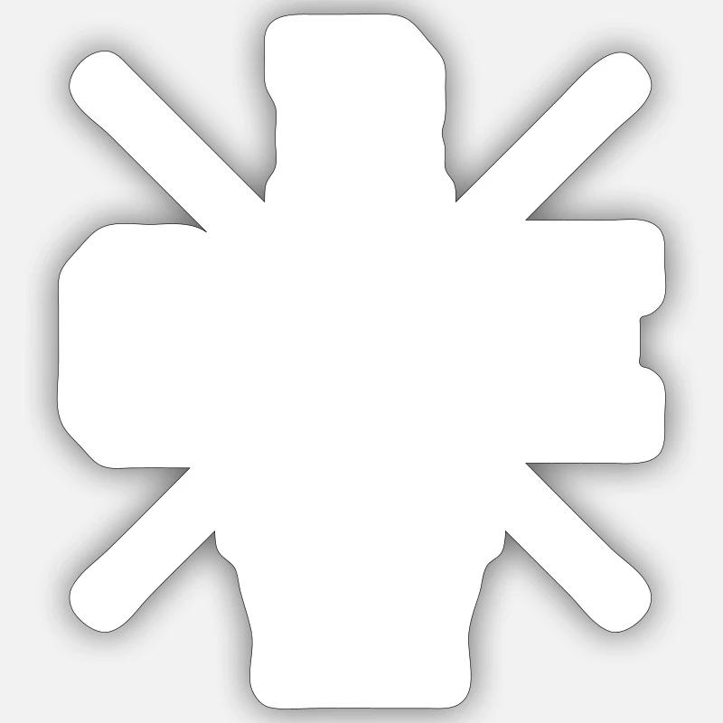 Crew - Sticker Größe S (10 x 10 cm) - Mattweiß