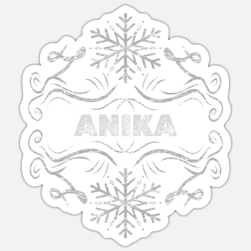 Anika als Ehefrau - Sticker Größe S (10 x 10 cm) - Mattweiß