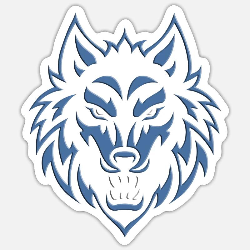 Wolf 2024 03 - Sticker size S (10 x 10 cm) - white matte