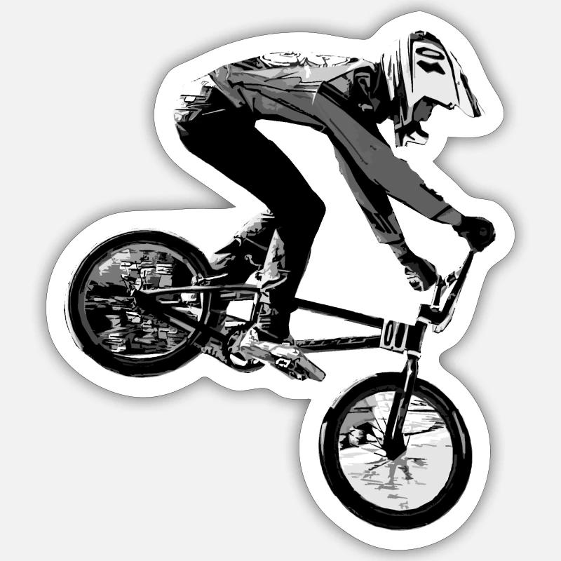 BMX - Sticker size S (10 x 10 cm) - white matte