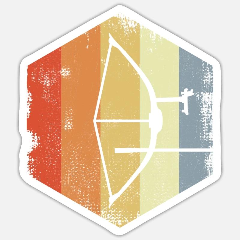 Retro Archery Sticker size S (10 x 10 cm)