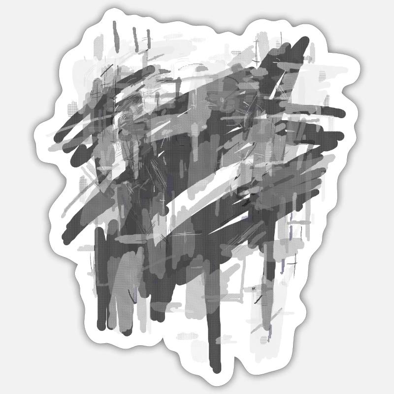 Fond gris Sticker taille S (10 x 10 cm)