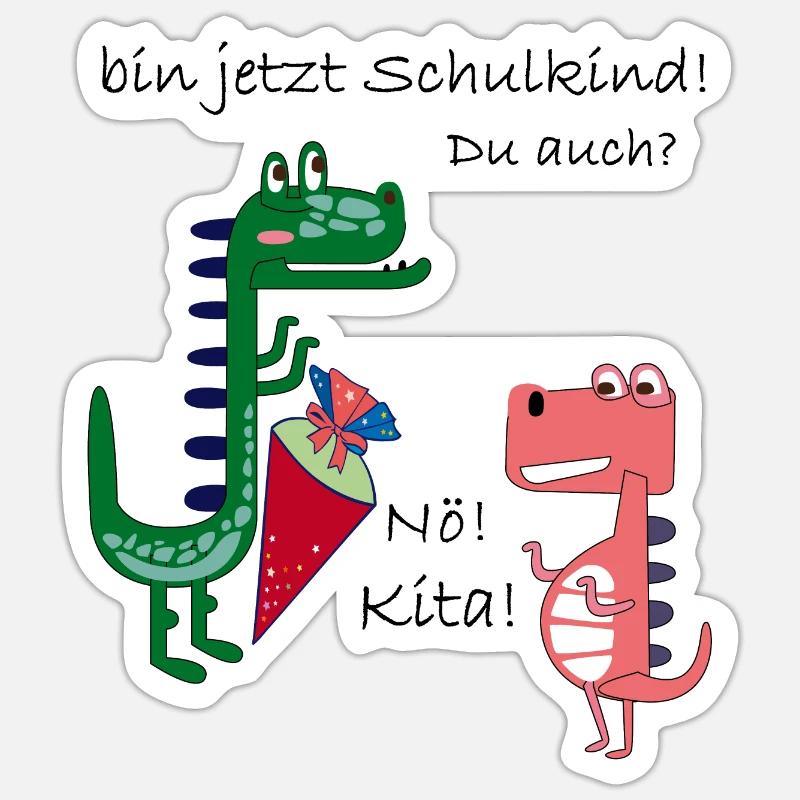 Schulkind Einschulung - Sticker Größe S (10 x 10 cm) - Mattweiß