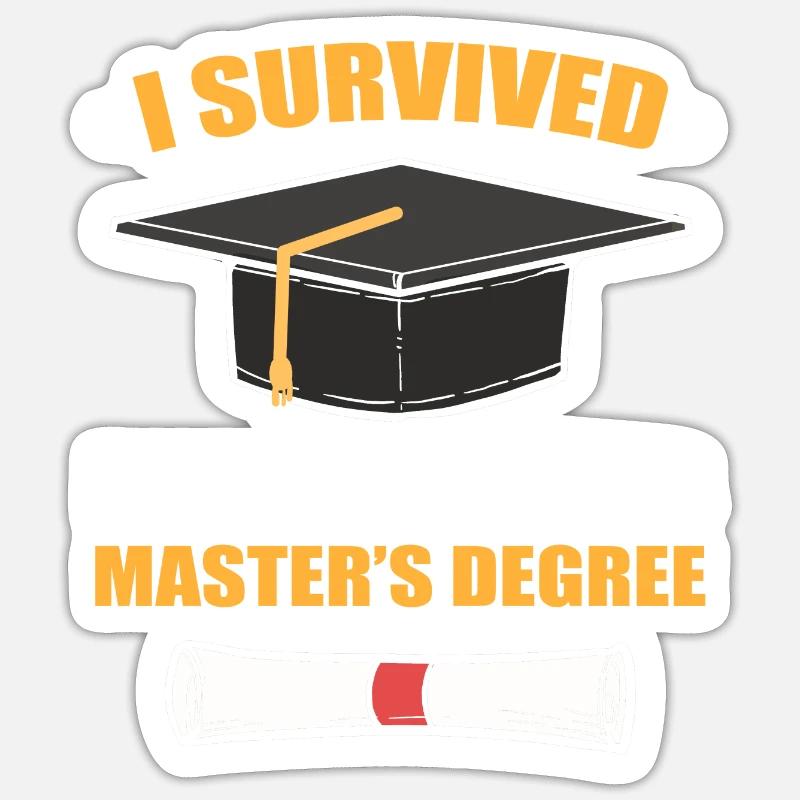 Master Studium Abschlussfeier Sticker Größe S (10 x 10 cm)