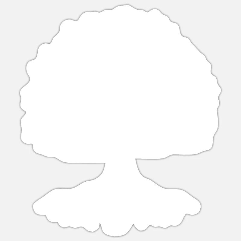 Lebensbaum Symbol Baum des Lebens - Sticker Größe S (10 x 10 cm) - Mattweiß