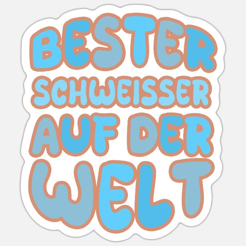 Soudeurs - Sticker taille S (10 x 10 cm) - blanc mat