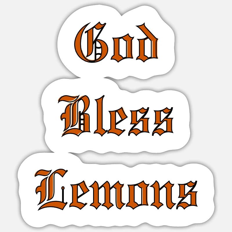 GodBlessLemons - Sticker size S (10 x 10 cm) - white matte