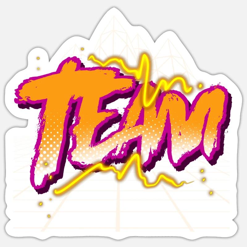 Équipe - Sticker taille S (10 x 10 cm) - blanc mat