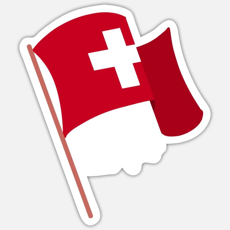 Schweiz Schweizer Schweizerdeutsch - Sticker Größe S (10 x 10 cm) - Mattweiß