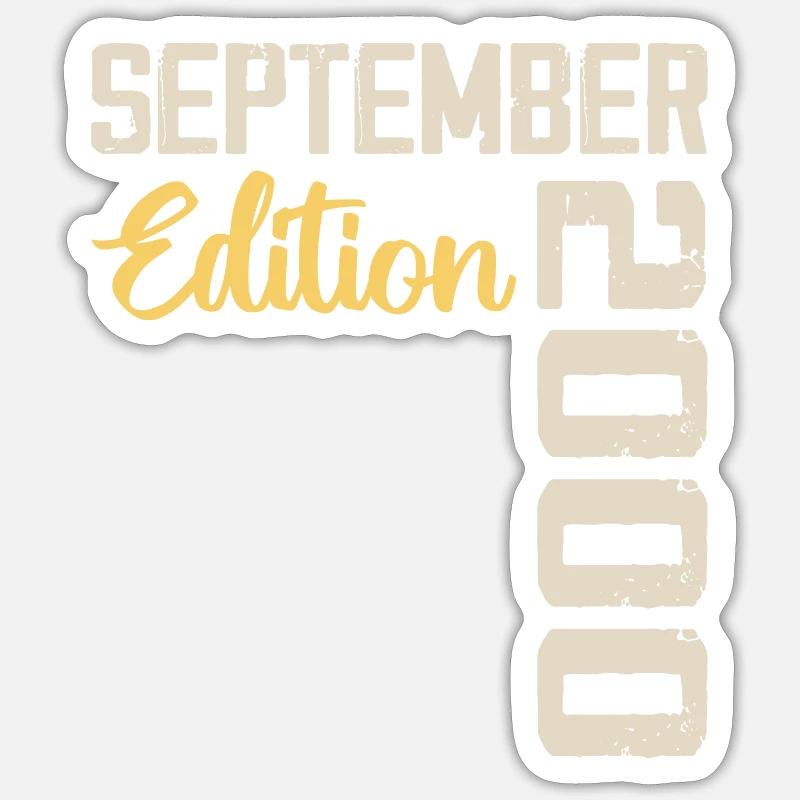 September 2000 - 24-jähriges Jubiläum September 2000 Sticker Größe S (10 x 10 cm)