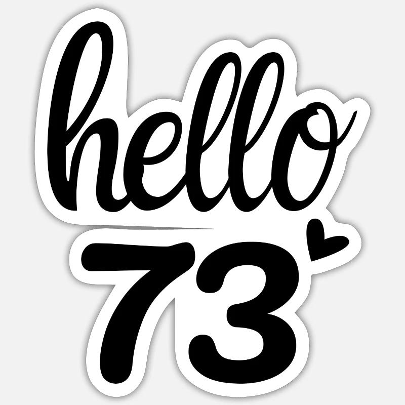 Hello 73 Sticker taille S (10 x 10 cm)