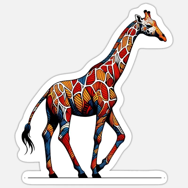 Giraffe - Sticker size S (10 x 10 cm) - white matte