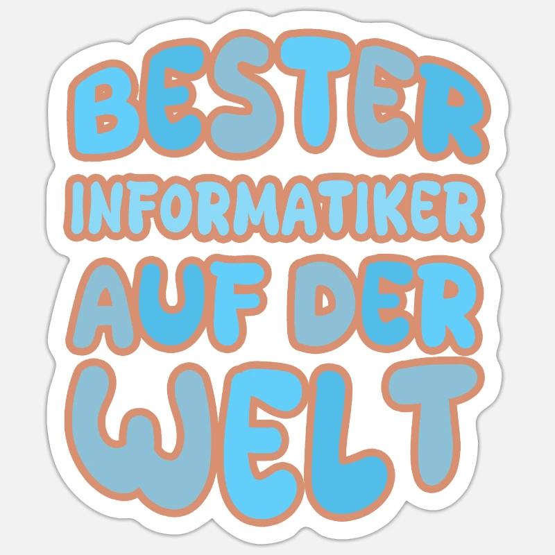 Gift for Computer Scientist - Sticker size S (10 x 10 cm) - white matte