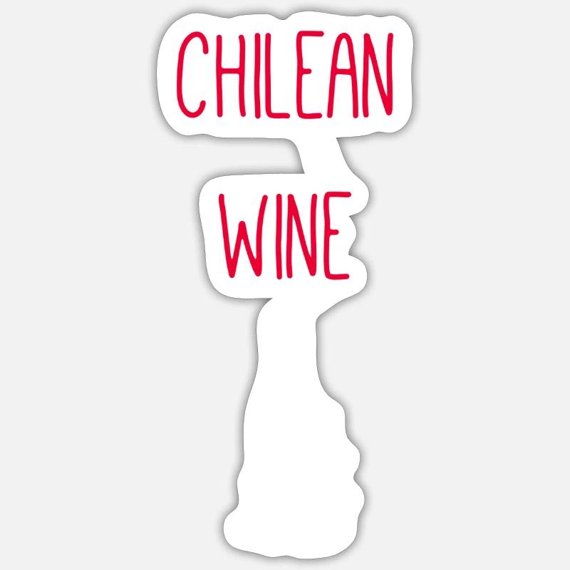 Chilean wine lover - Sticker size S (10 x 10 cm) - white matte
