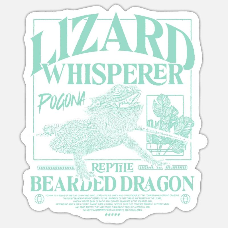 Bartagame Bartagamen Echsenflüsterer Sticker Größe S (10 x 10 cm)