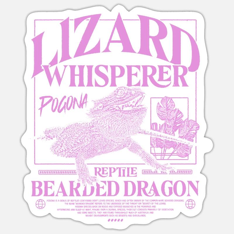 Bartagame Bartagamen Echsenflüsterer Sticker Größe S (10 x 10 cm)