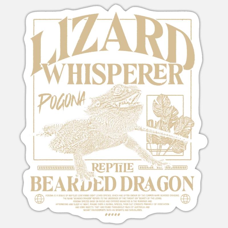Bartagame Bartagamen Echsenflüsterer Sticker Größe S (10 x 10 cm)