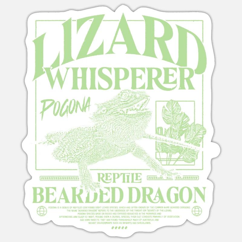 Bartagame Bartagamen Echsenflüsterer Sticker Größe S (10 x 10 cm)