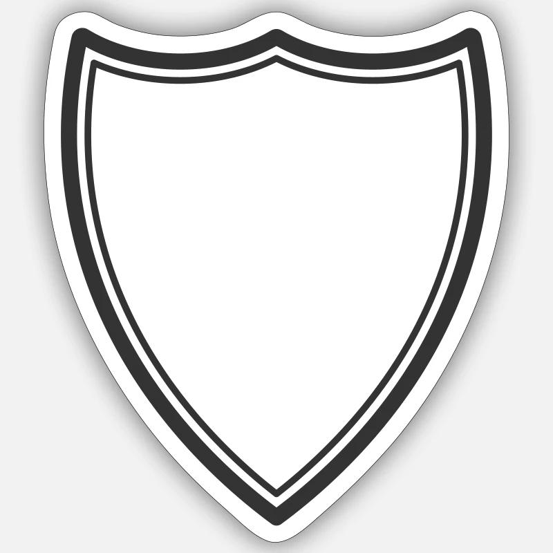 BOUCLIER - Sticker taille S (10 x 10 cm) - blanc mat